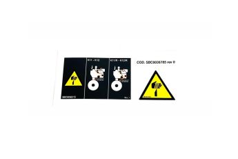Kit of labels for lower taping unit